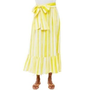 Tuckernuck Yellow Cabana Stripe Hampton Skirt‎ small